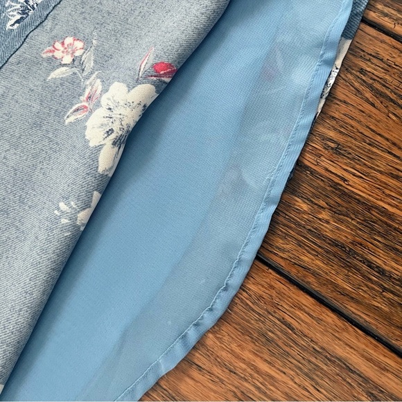 Alice Blue Stitch Fix Floral Tank Top Dressy Small Career Office Blouse Blue S - Picture 3 of 7